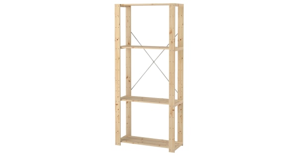 Ikea wood online shelving unit